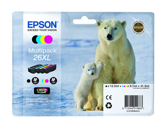 Original EpsonT26XL (T2636) Bläckpatroner Multipack