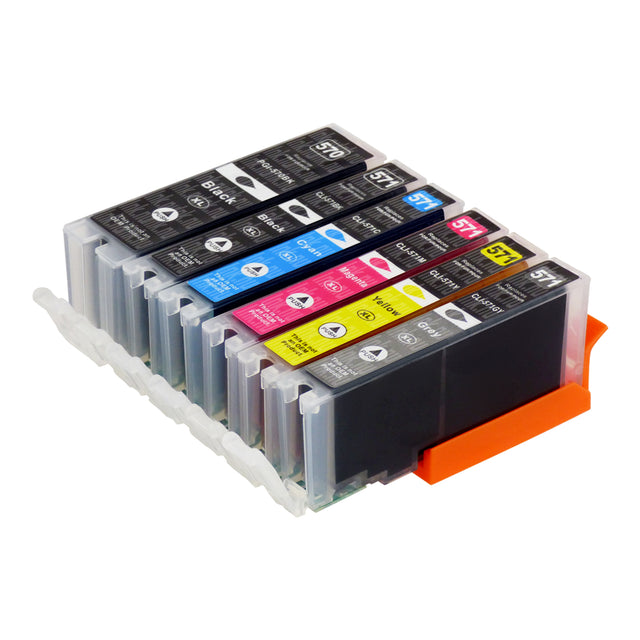 Premium Kompatibel Canon PGI-570XL/CLI-571XL (0372C004) Bläckpatroner Multipack Inkluderar Grå